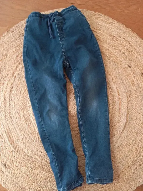 Vertbaudet Thermo Jogger Jeans Gr 152, Junge, Hose, gefüttert,navy, Winter