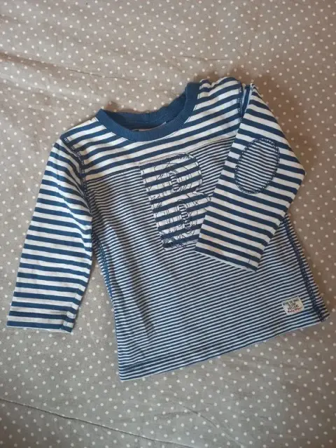Mexx Baby Shirt Gr 68, Junge, Babyboy, blau weiß Ringel, Longsleeve, Langarm