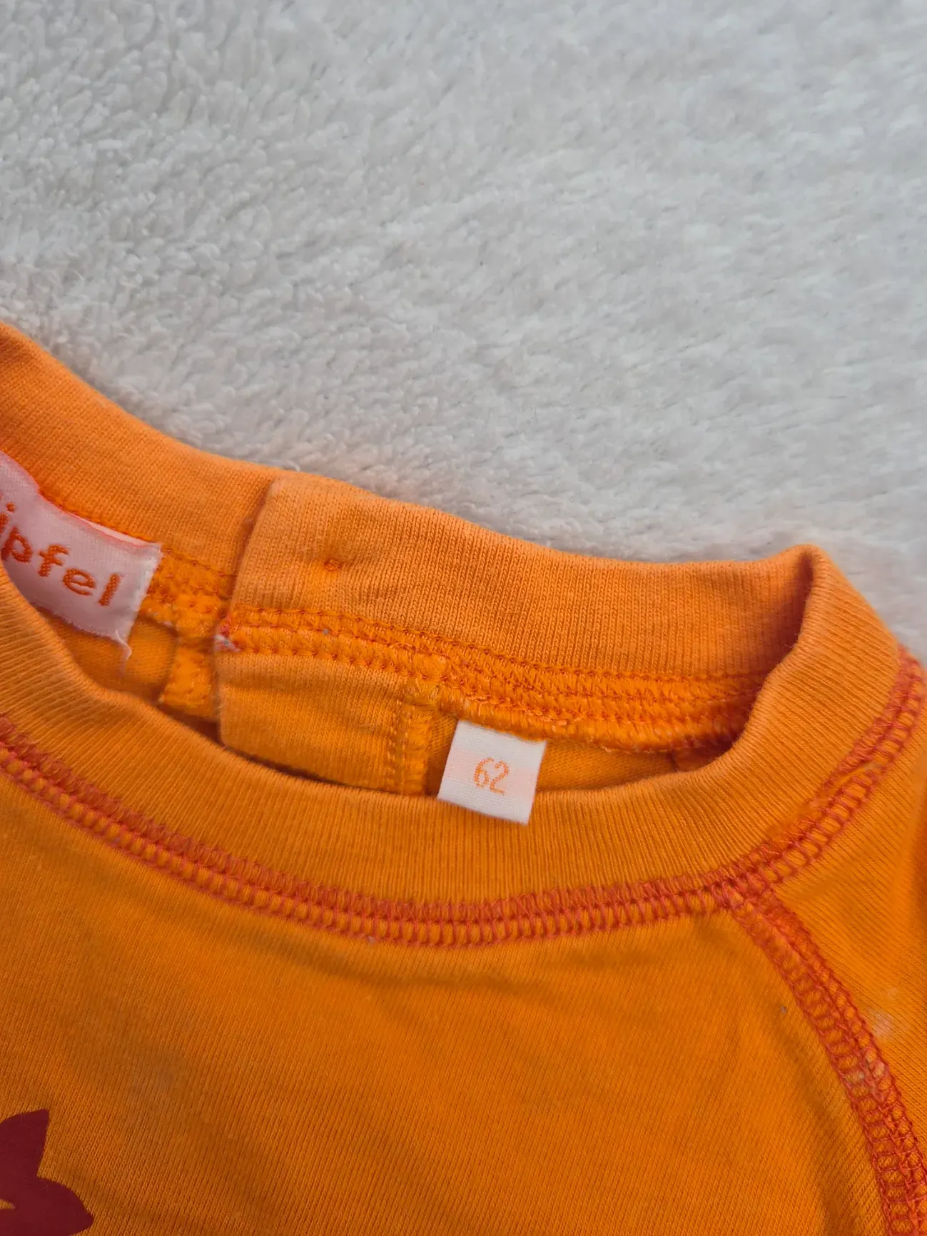 T-Shirt, orange, Jungen, Tüpfel, Größe 62