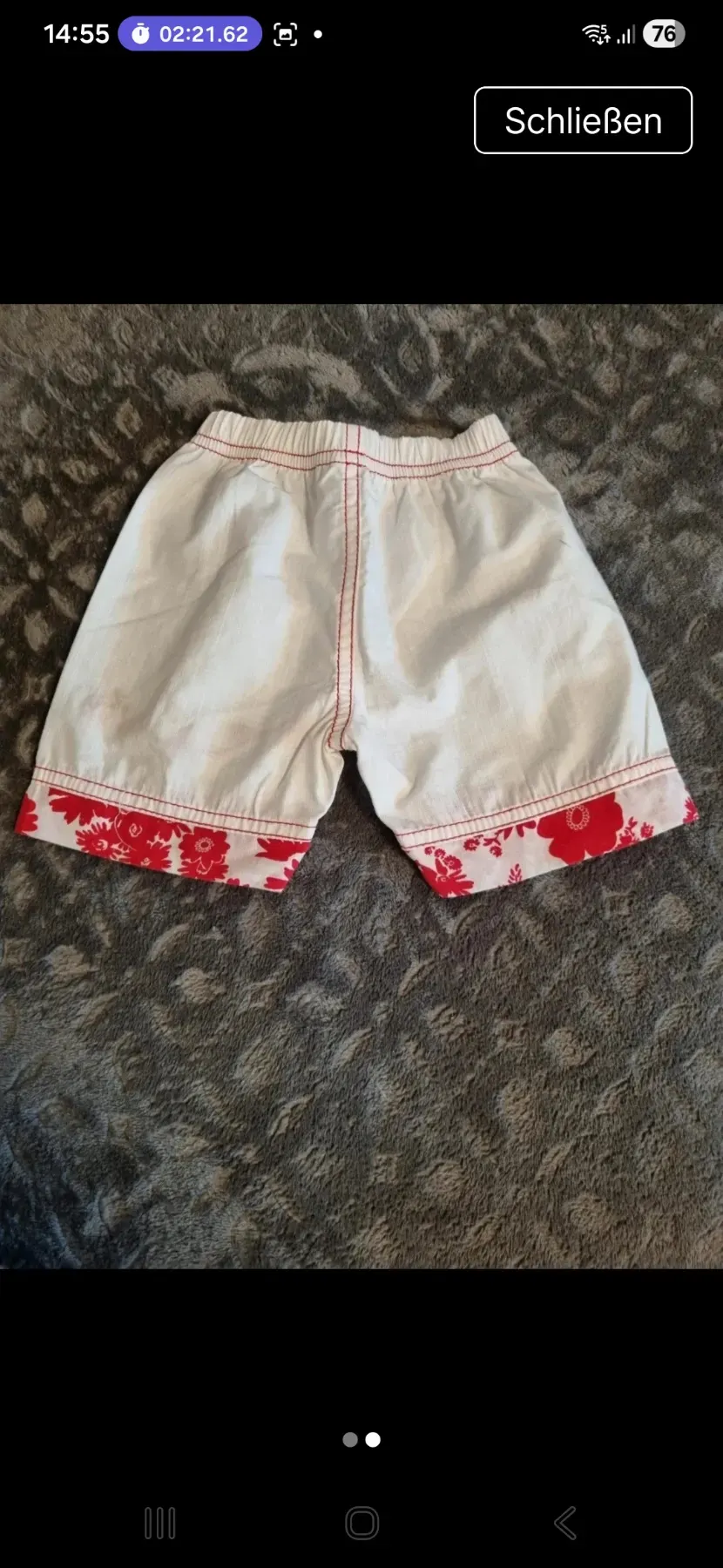 Süße Mädchen Sommer Shorts Größe 86. 1 mal getragen.