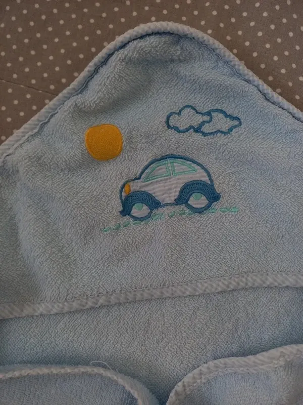 Baby Kapuzen Badetuch Handtuch Baden, Junge, Babyboy, hellblau Frottee