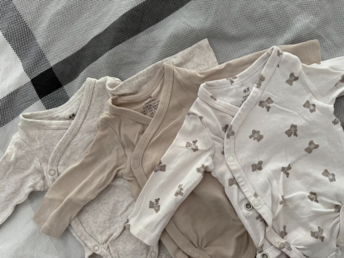 3er-Set Wickelbodys Langarm von H&M (Organic Cotton) – Gr. 56