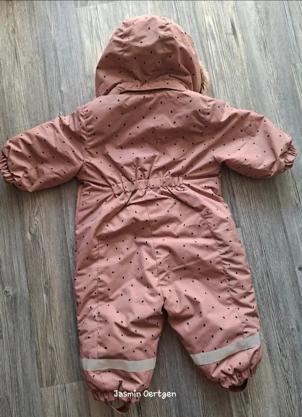 Baby Schneeanzug | H&M | Gr. 68 | Altrosa mit Punkten