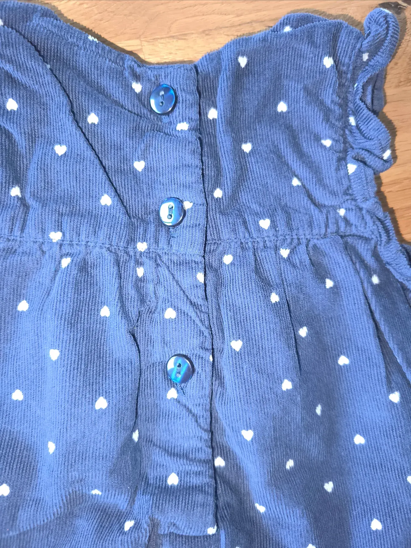 Sommerkleid Kleid feine Cord Optik Herz Motiv