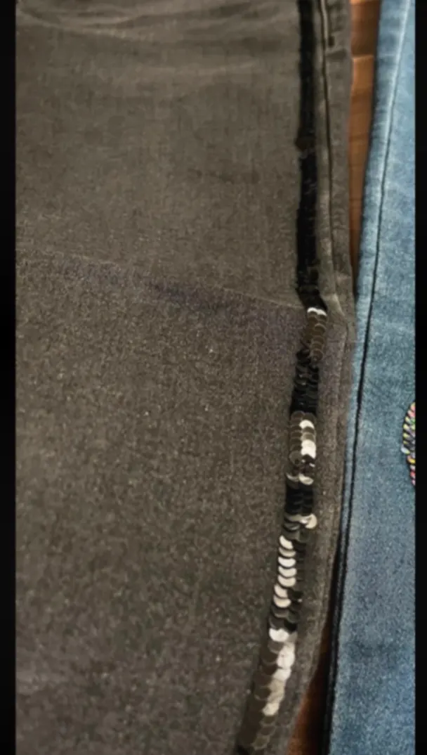 Jeans Jeggings, Wendepailletten Gr. 134