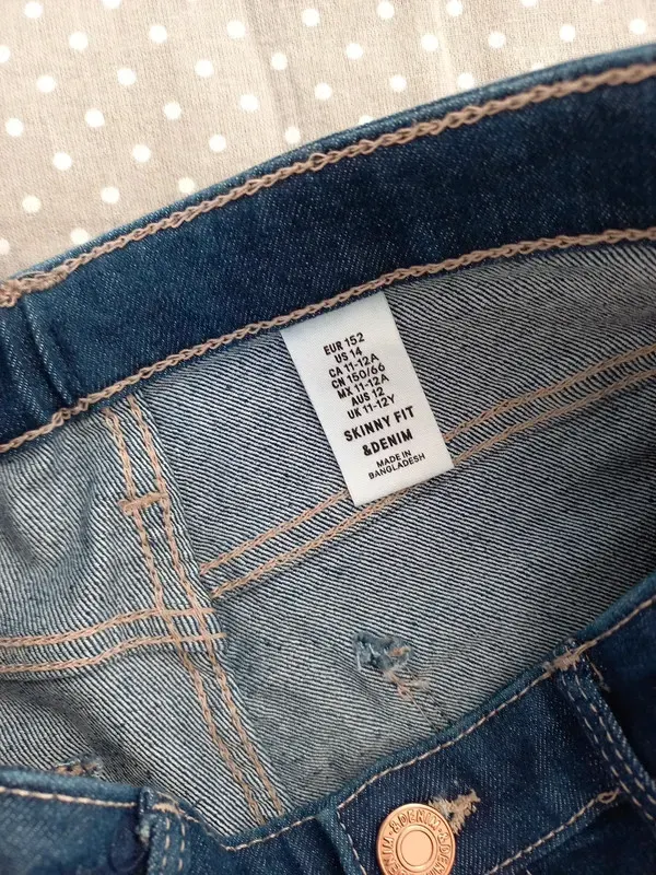H&M Jeans Gr 152 Mädchen, Skinny Fit, Hose, neu! navy, blau