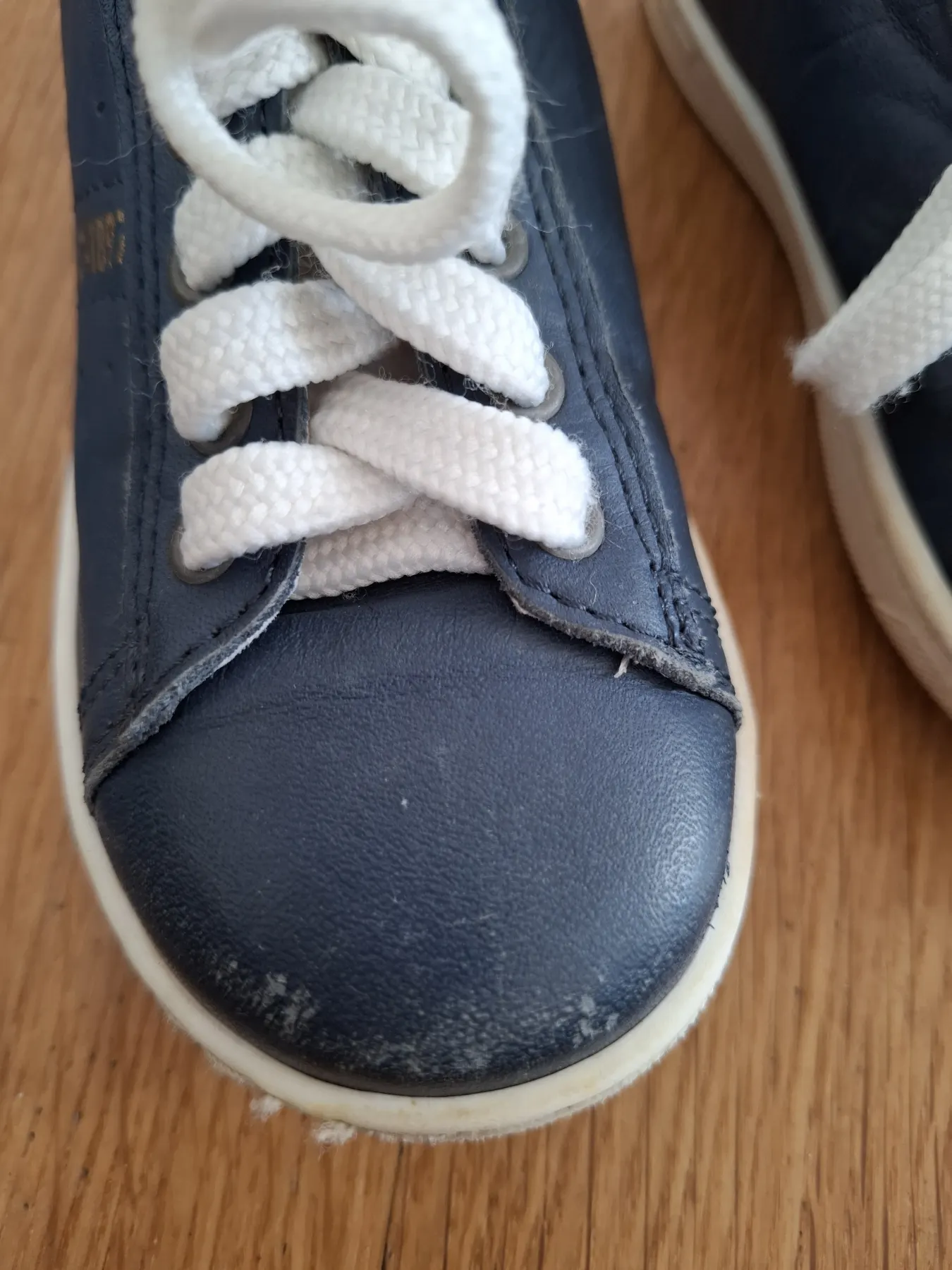 Sneaker Gr. 35 bana&Co Schnürschuhe Leder blau dunkelblau