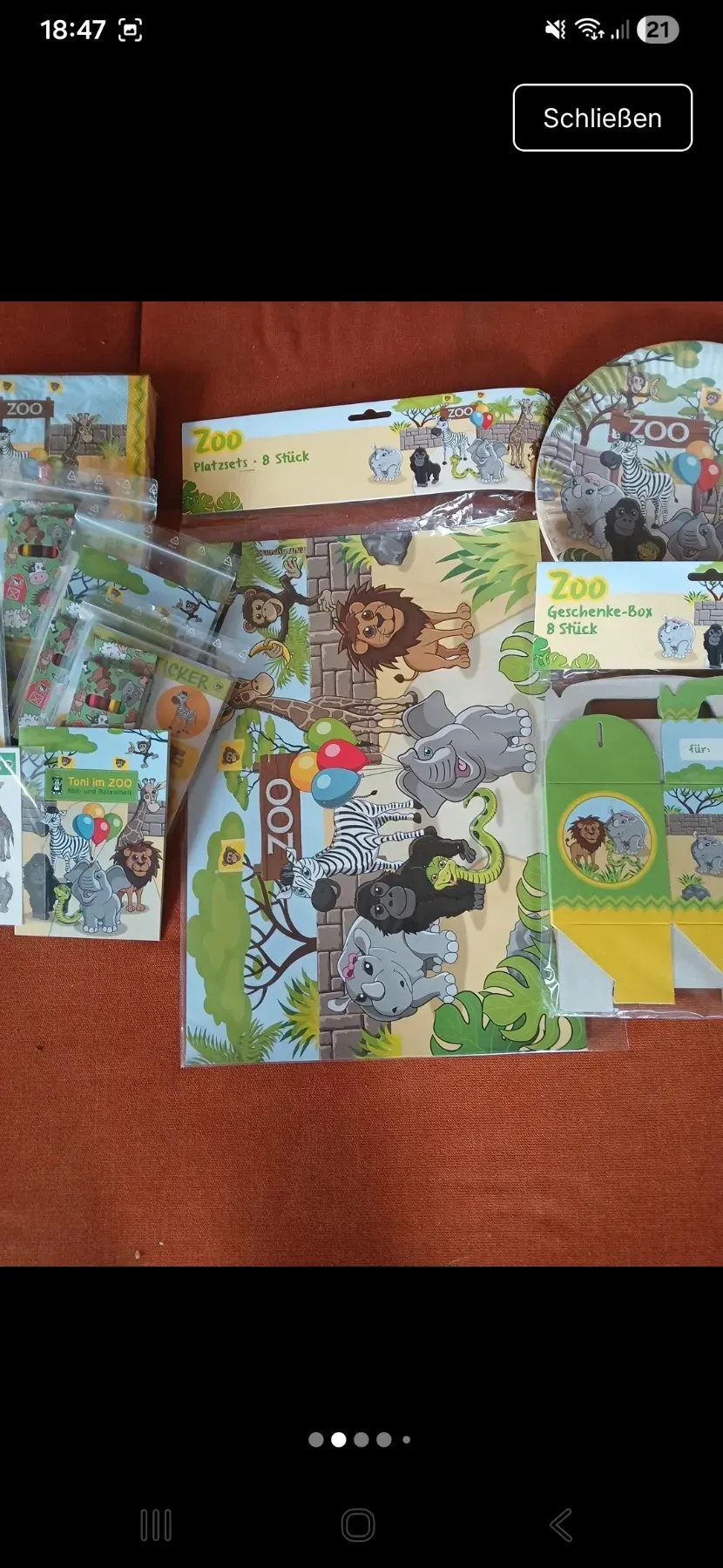 Zoo Kindergeburtstag Set: Hefte, Sticker & Tattoos