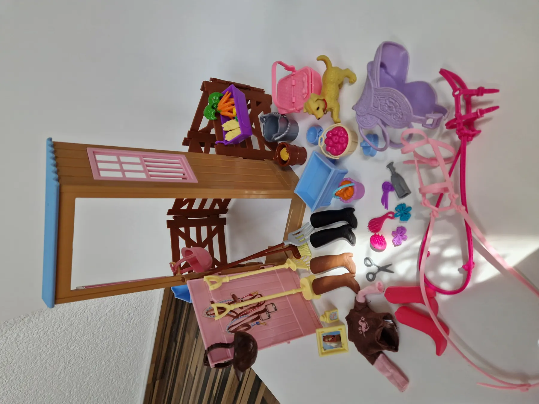 Reitstall Barbie Mattel Puppen viel Zubehör Set Paket Vintage
