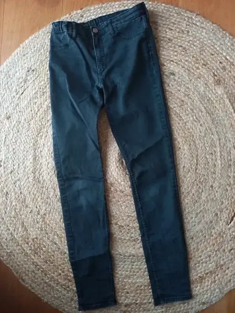 H&M Skinny Jeans Gr 158 Mädchen, schwarz, Hose, Frühling Herbst