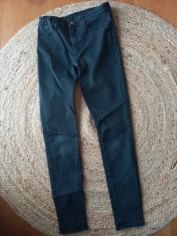 H&M Skinny Jeans Gr 158 Mädchen, schwarz, Hose, Frühling Herbst