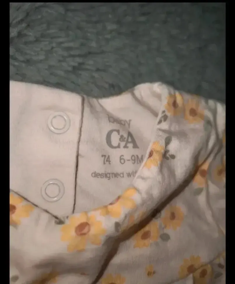 C& A Kleid mit Sonnenblumen Größe 74 Kurzarm