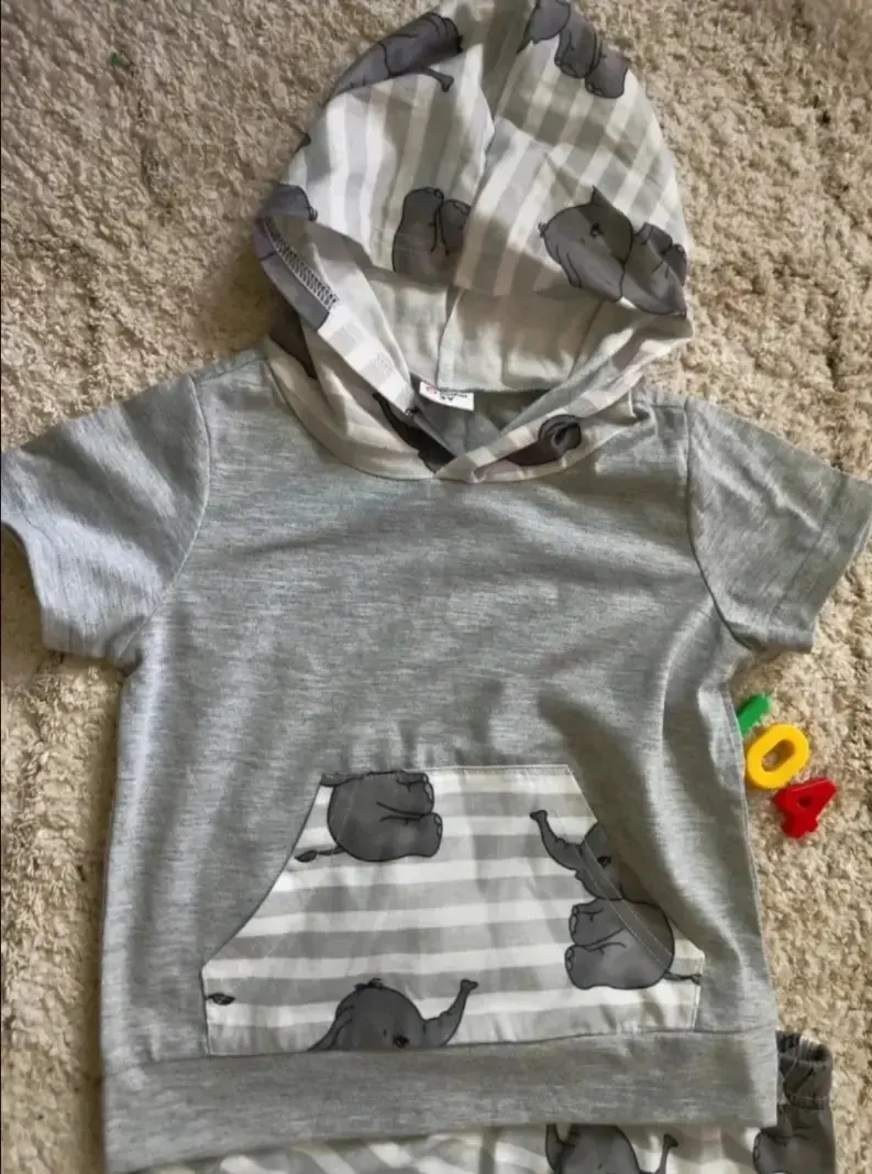 sommer Set Kapuzen T-Shirt mit Shorts Größe 3 Jahre, ca 104