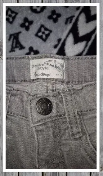 Graue Jeans Gr. 110 tragbar bei Gr. 104/110