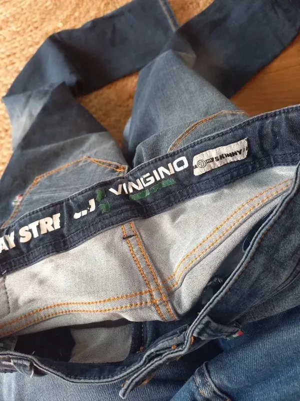 Vingino Jeans Skinny Gr 152/158, Junge, navy, used Style, Bundweite einstellbar