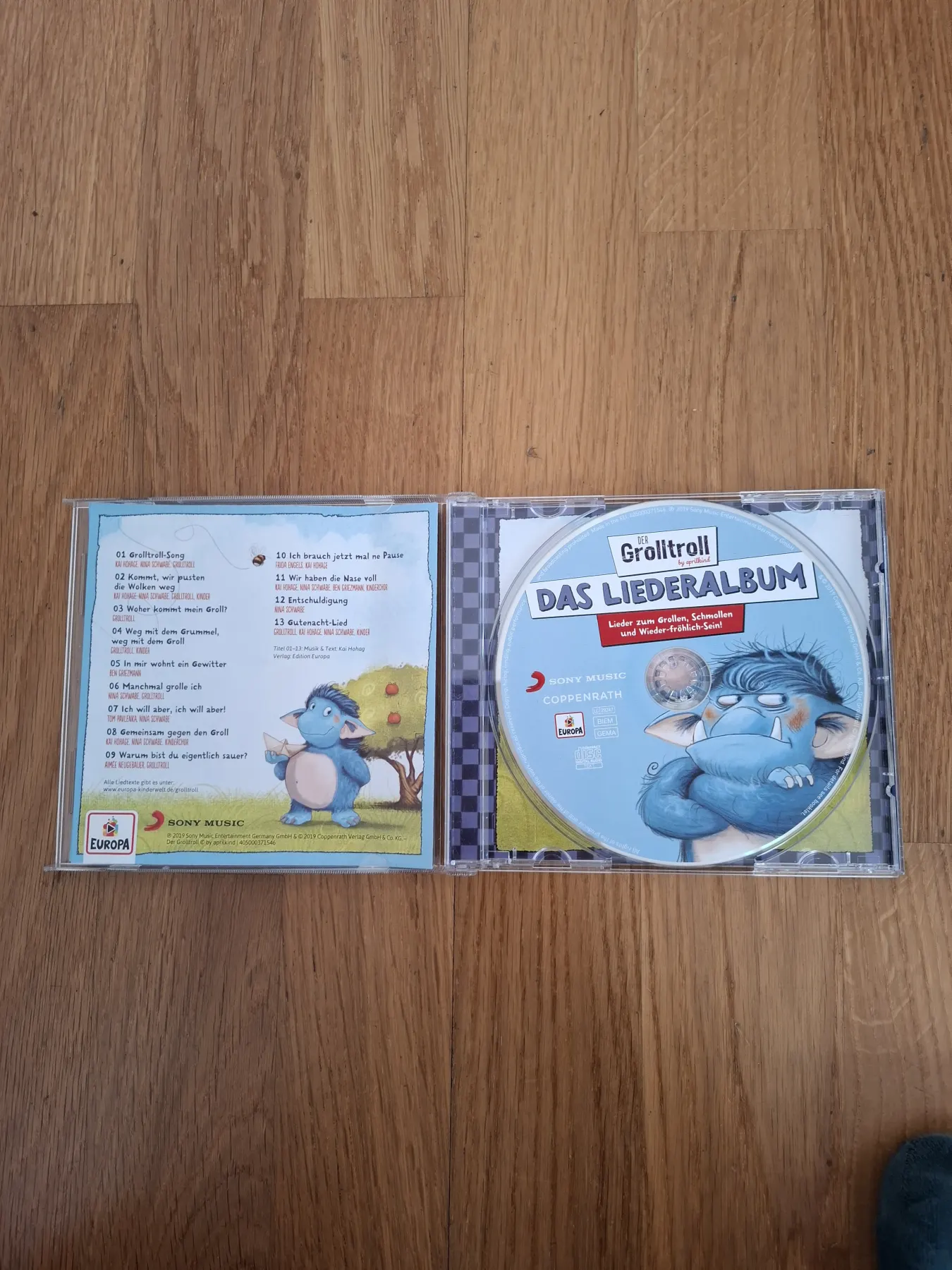 CD Der Grolltroll Liederalbum Lieder Grollen, Schmollen, Gefühle