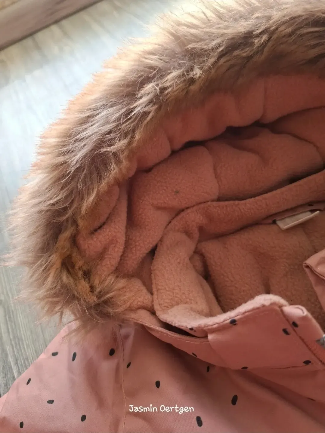 Baby Schneeanzug | H&M | Gr. 68 | Altrosa mit Punkten