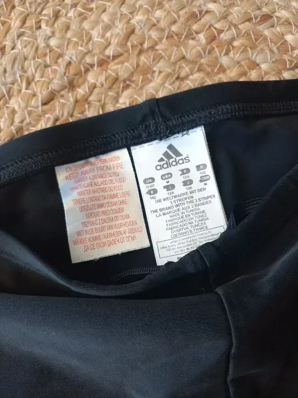 Adidas Badehose Gr 152 Junge, schwarz, kurze Hose, Sport, Sommer