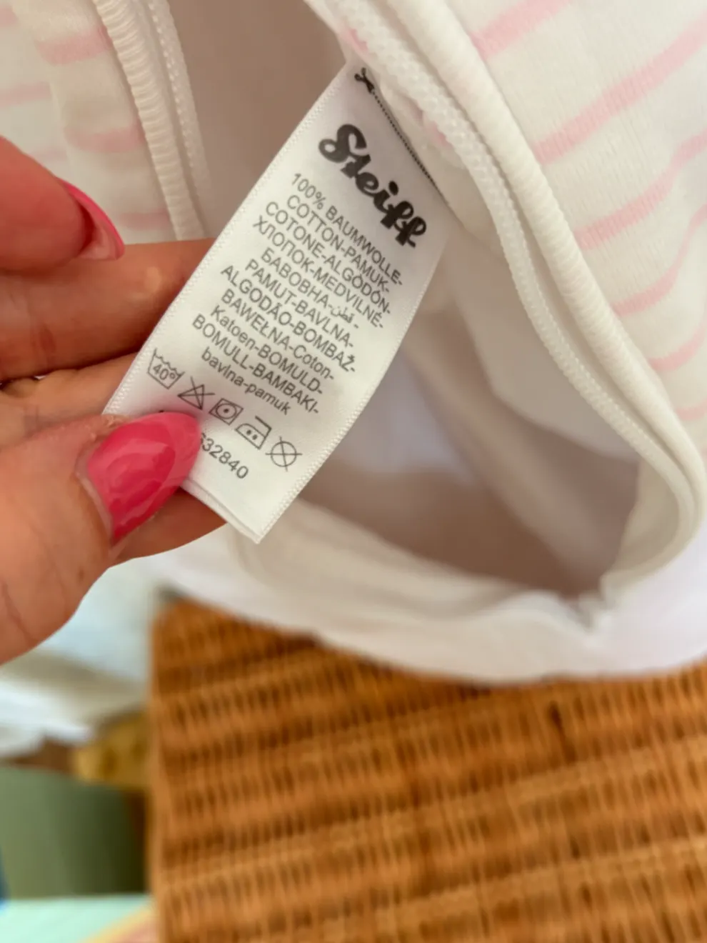 Steiff Schlafsack 70 cm – Knopf im Ohr – Baumwolle – neuwertig