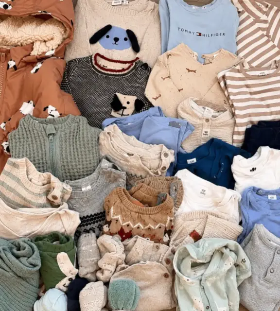 60 Teile Baby Erstausstattung Gr. 68 Junge Unisex Markenpaket H&M Zara Next