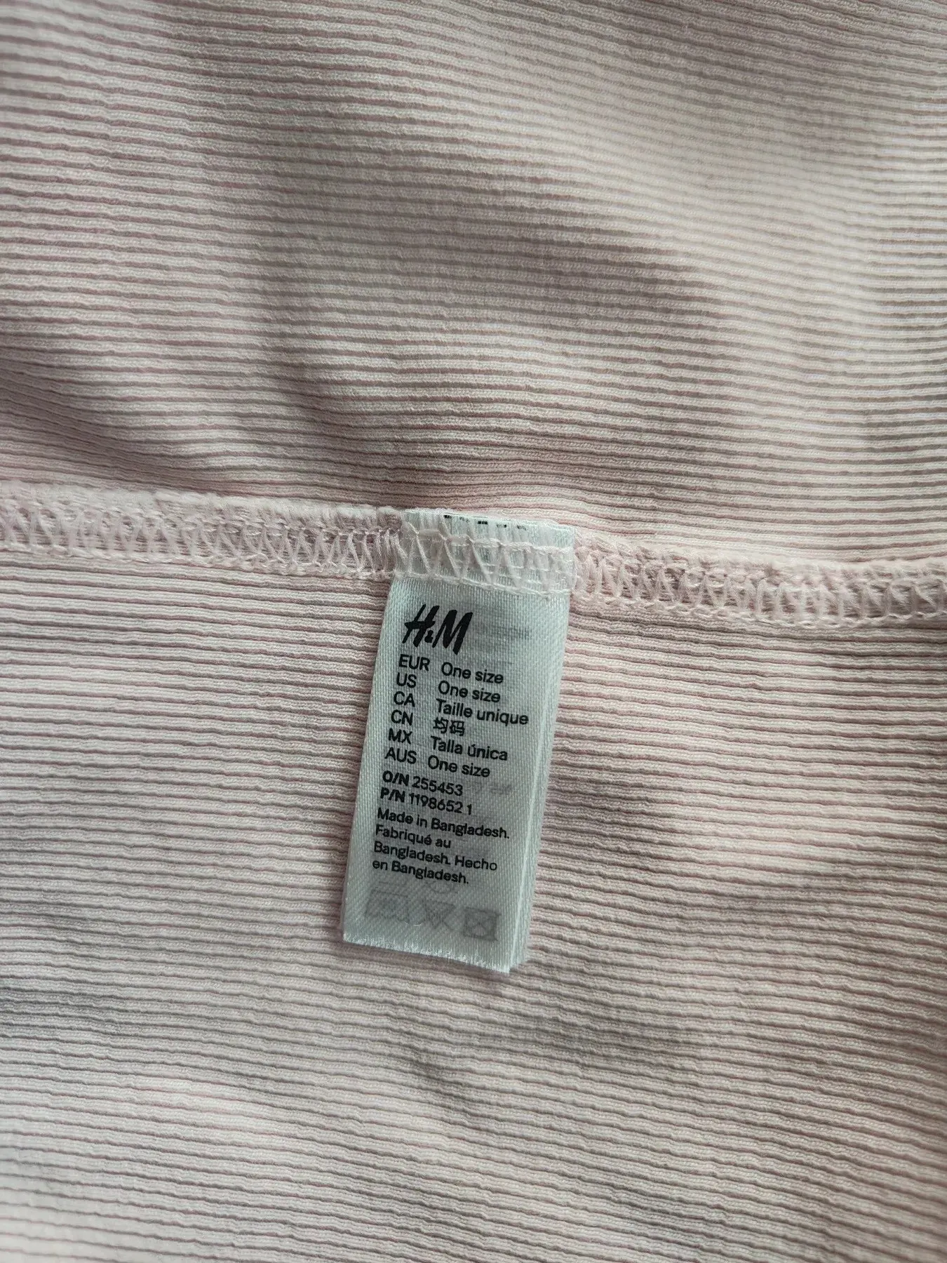 H&M rosa Set gerippte dünne Mütze und Schlauchschal