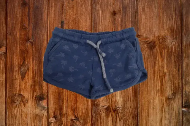 Kurze Leggings blau Palmen 74/80 Poco Piano