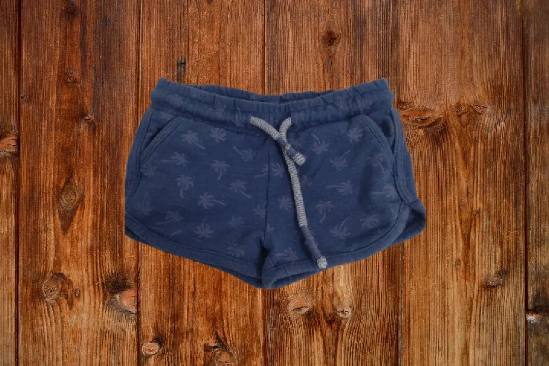 Kurze Leggings blau Palmen 74/80 Poco Piano