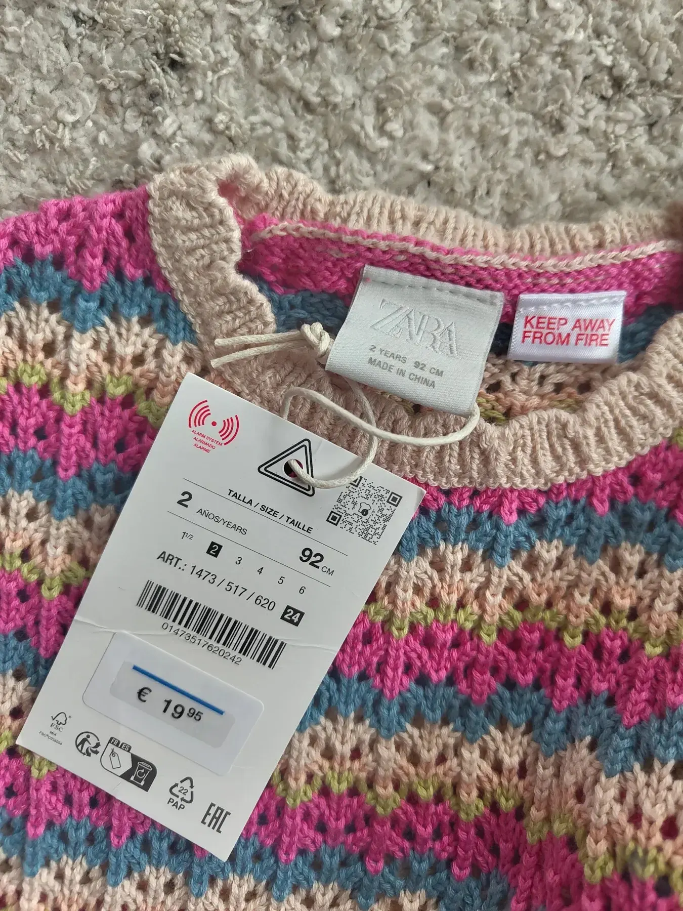 Zara Sommer Set Strick Sweater und Shorts Größe 92 2 Jahre