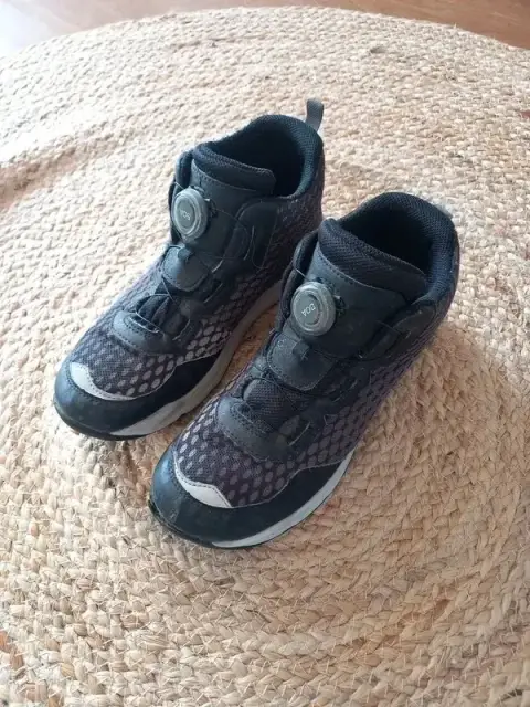 Superfit Sneaker Gr 38, Boa, Junge, grau, schwarz, halbhoch, Schuhe