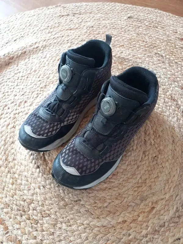 Superfit Sneaker Gr 38, Boa, Junge, grau, schwarz, halbhoch, Schuhe