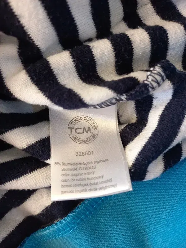 Tchibo Frottee Pullover Gr 140/146/152 Junge, Ringel, navy, weiß, Bade Shirt, Sommer Strand
