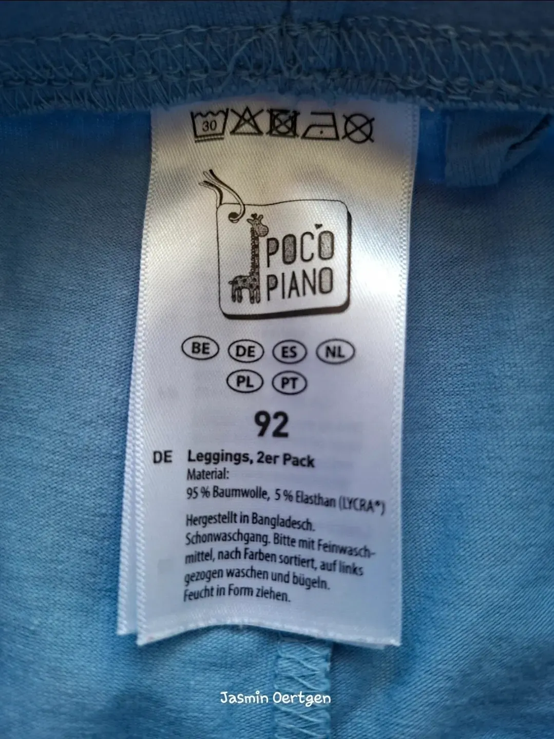 Bequeme Leggings in Hellblau | PocoPiano | Gr. 92