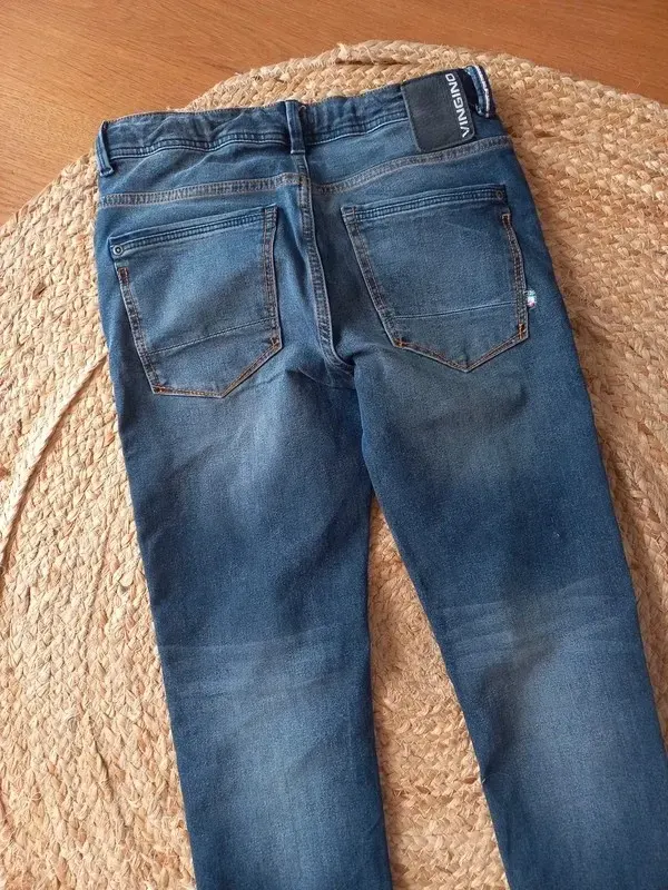 Vingino Jeans Skinny Gr 152/158, Junge, navy, used Style, Bundweite einstellbar