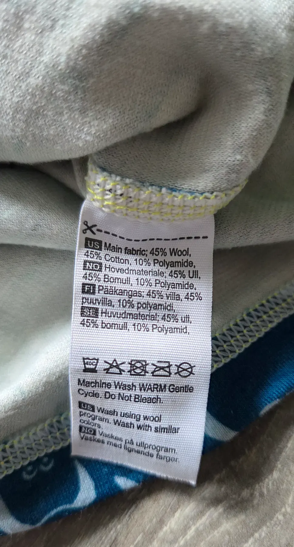 Vossatassar Longsleeve Wolle/ Baumwolle Gr. 100