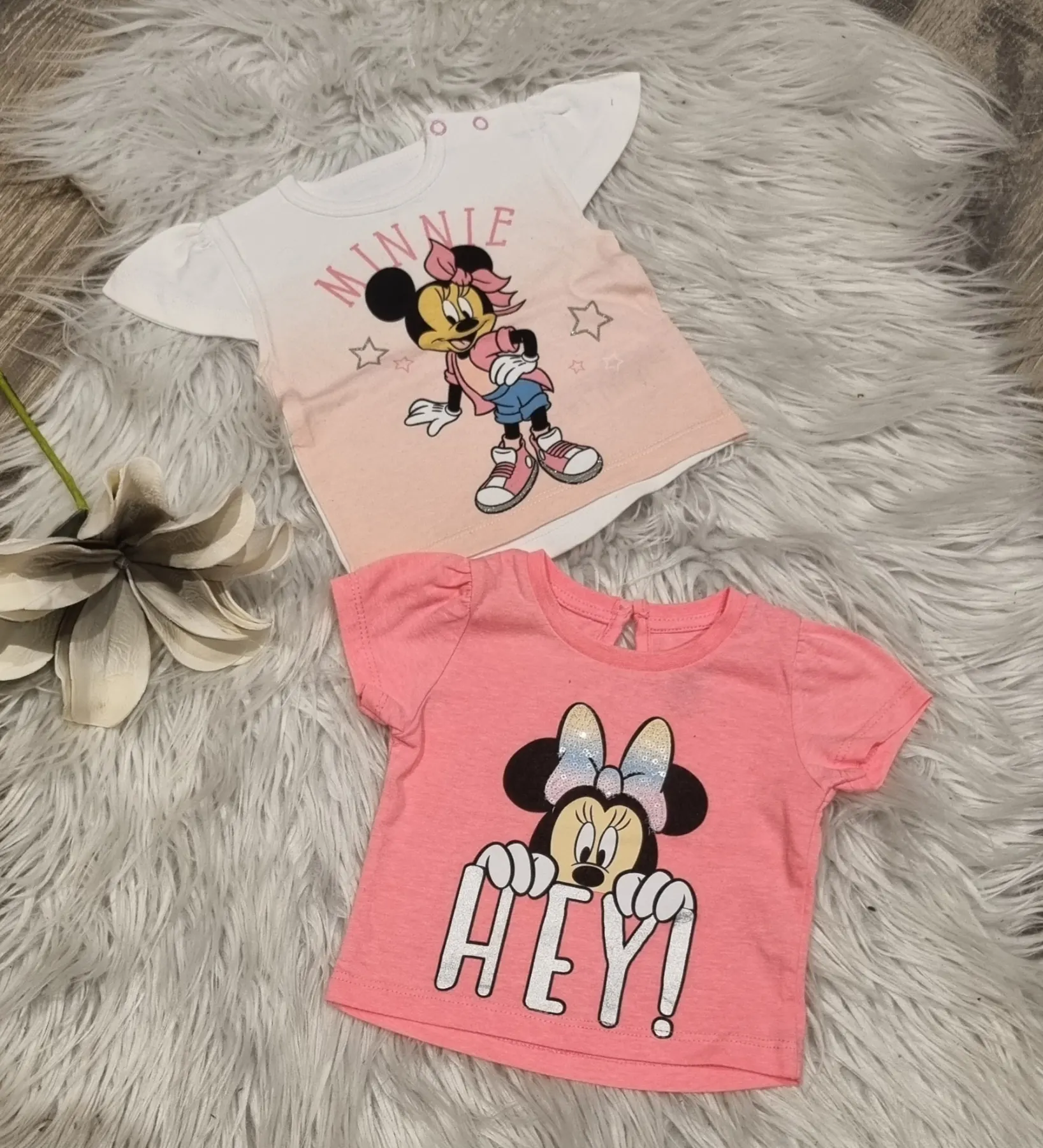 4 T-Shirts Mädchen T-Shirt Set Gr. 62 ~Minnie Maus~Disney