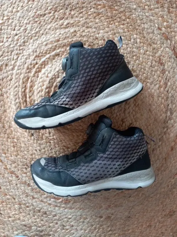 Superfit Sneaker Gr 38, Boa, Junge, grau, schwarz, halbhoch, Schuhe