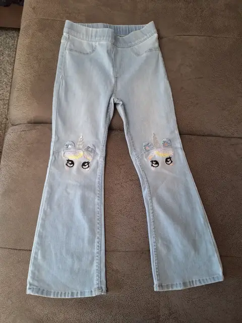 Schlaghose Super Stretch Flared Leg Jeans Einhorn