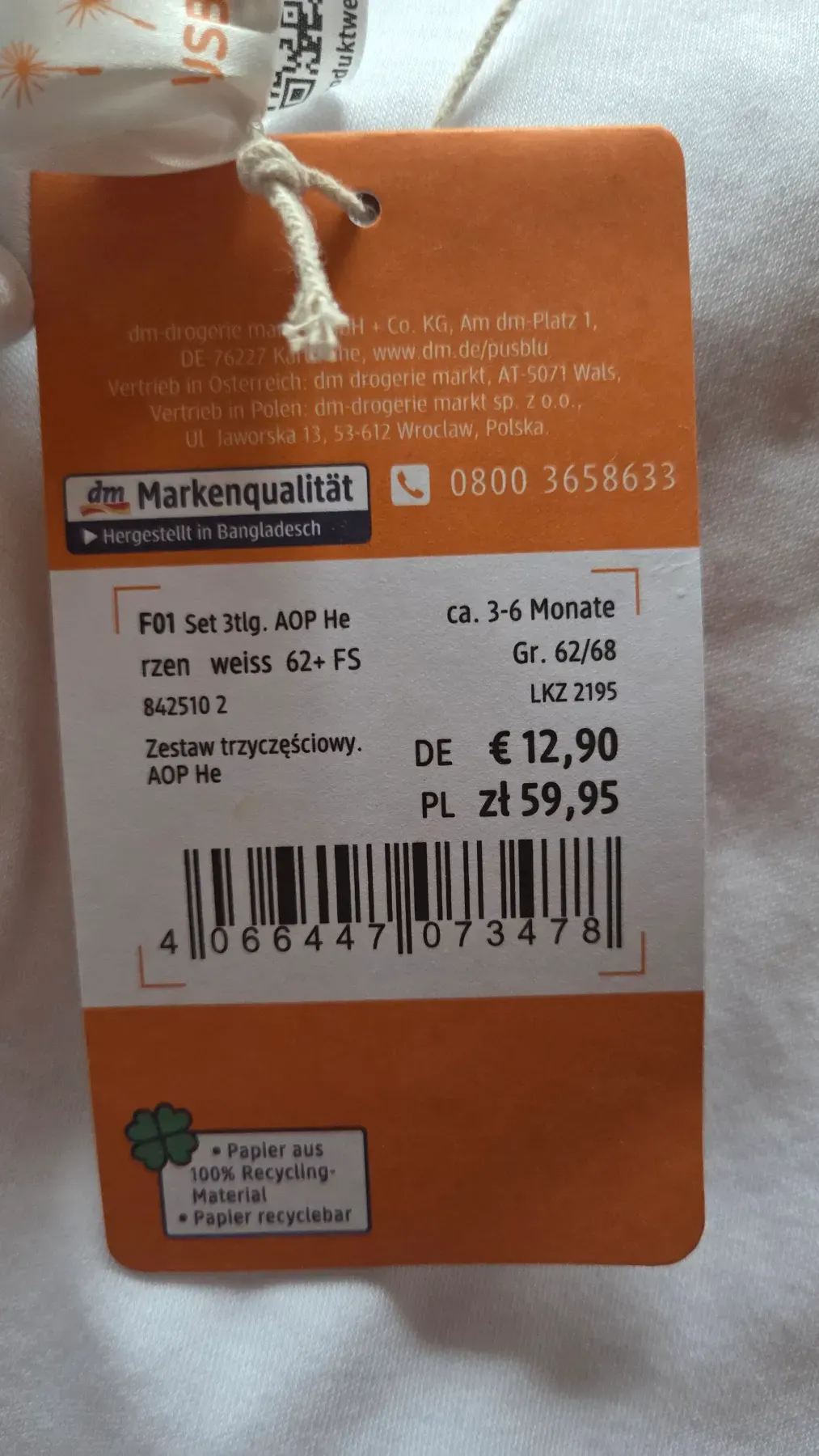 Pusblu 3-Teiler Set - Body, Mütze & Hose
