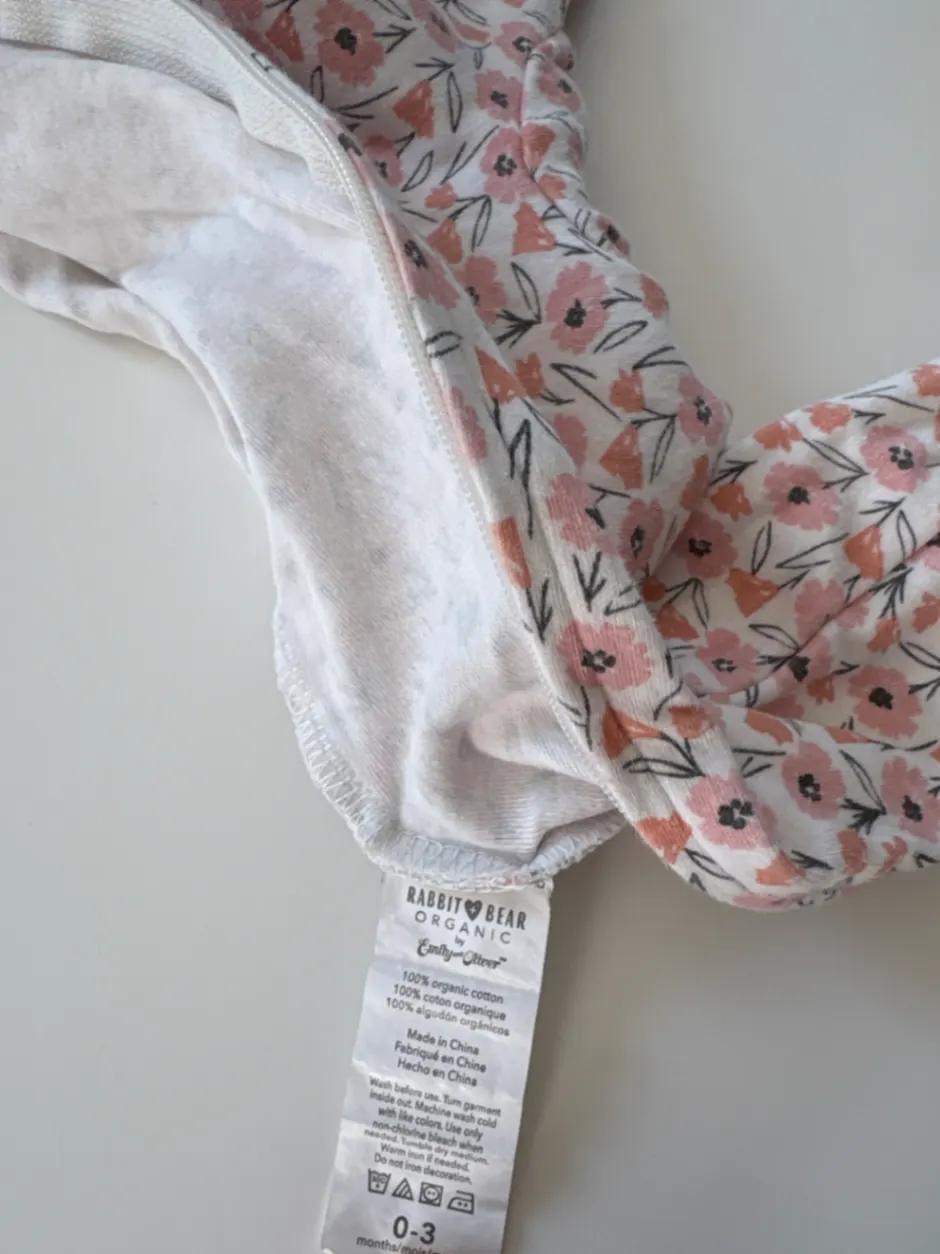 Rabbit Bear Strampler mit Blumenmuster 0–3 Monate 🌸