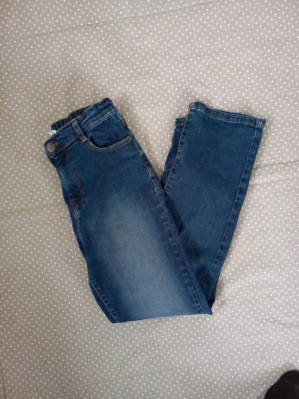 Vertbaudet Jeans Gr 152, Junge, slim, Elasthan, navy, blau, Hose