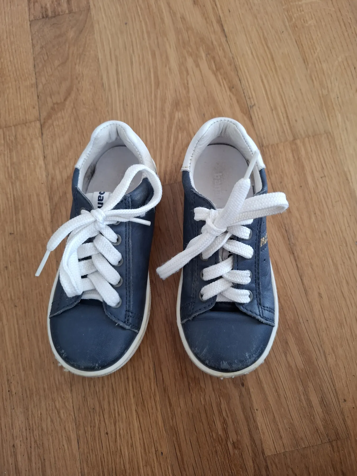 Sneaker Gr. 35 bana&Co Schnürschuhe Leder blau dunkelblau