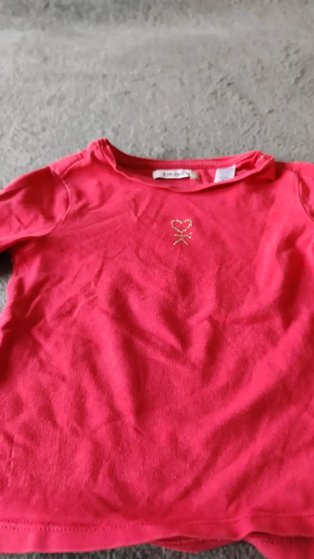 okaidi Langarmshirt mit herzmotiv