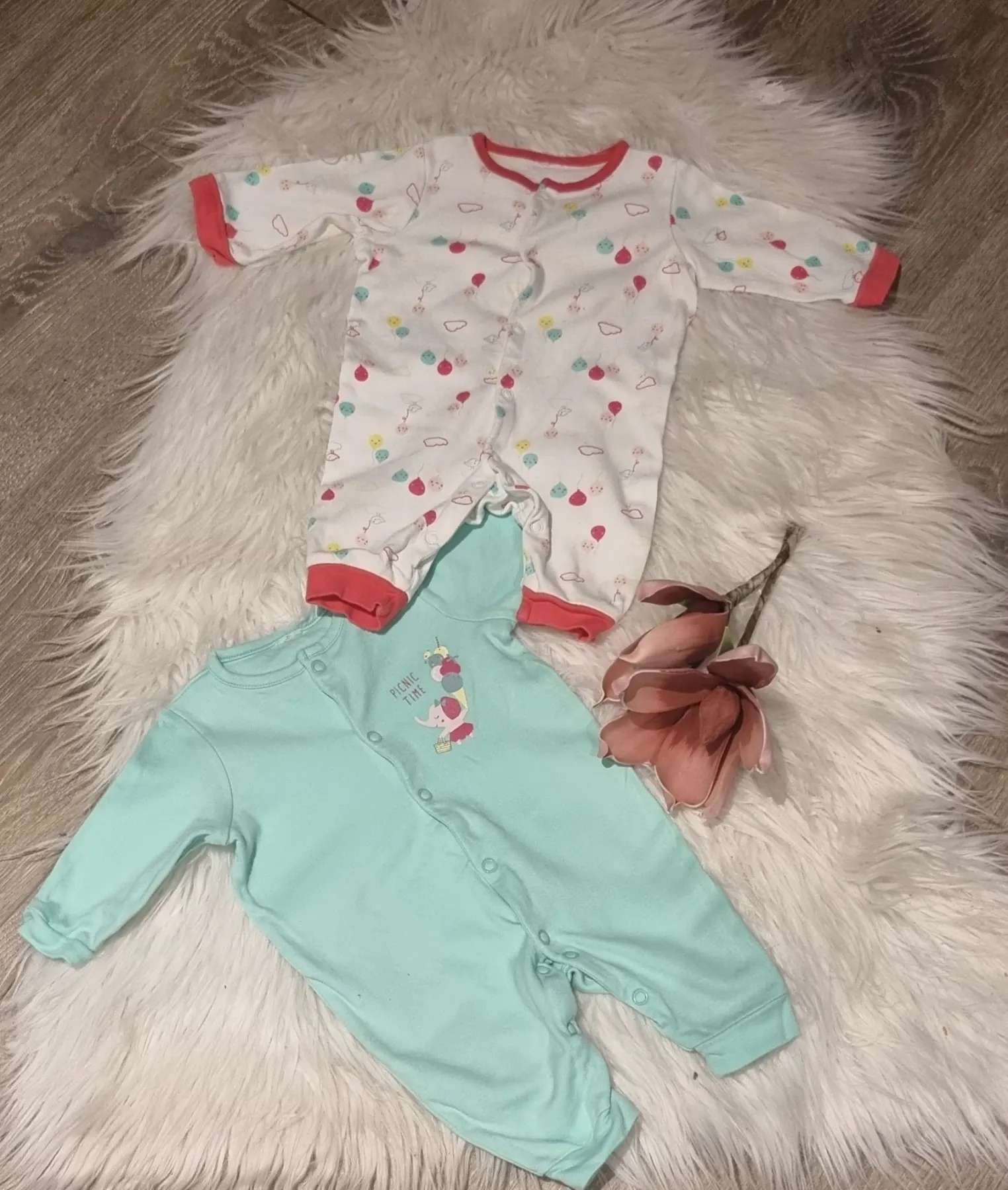 Baby Mädchen Schlafanzug Set Gr. 56