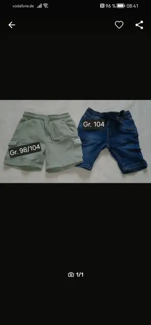 2 kurze hosen in der gr. 98 /104