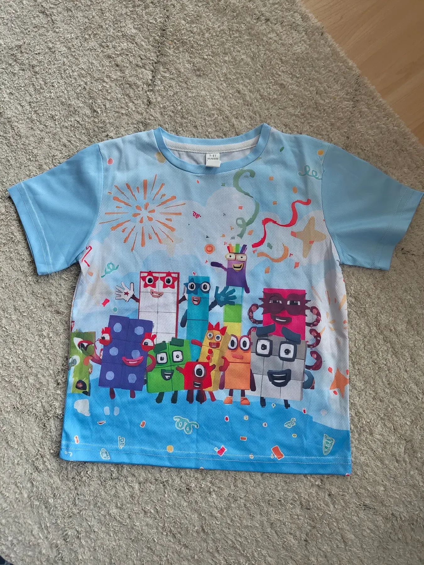 Numberblocks T-Shirt Zahlenblocks Größe 7-8 Jahre
