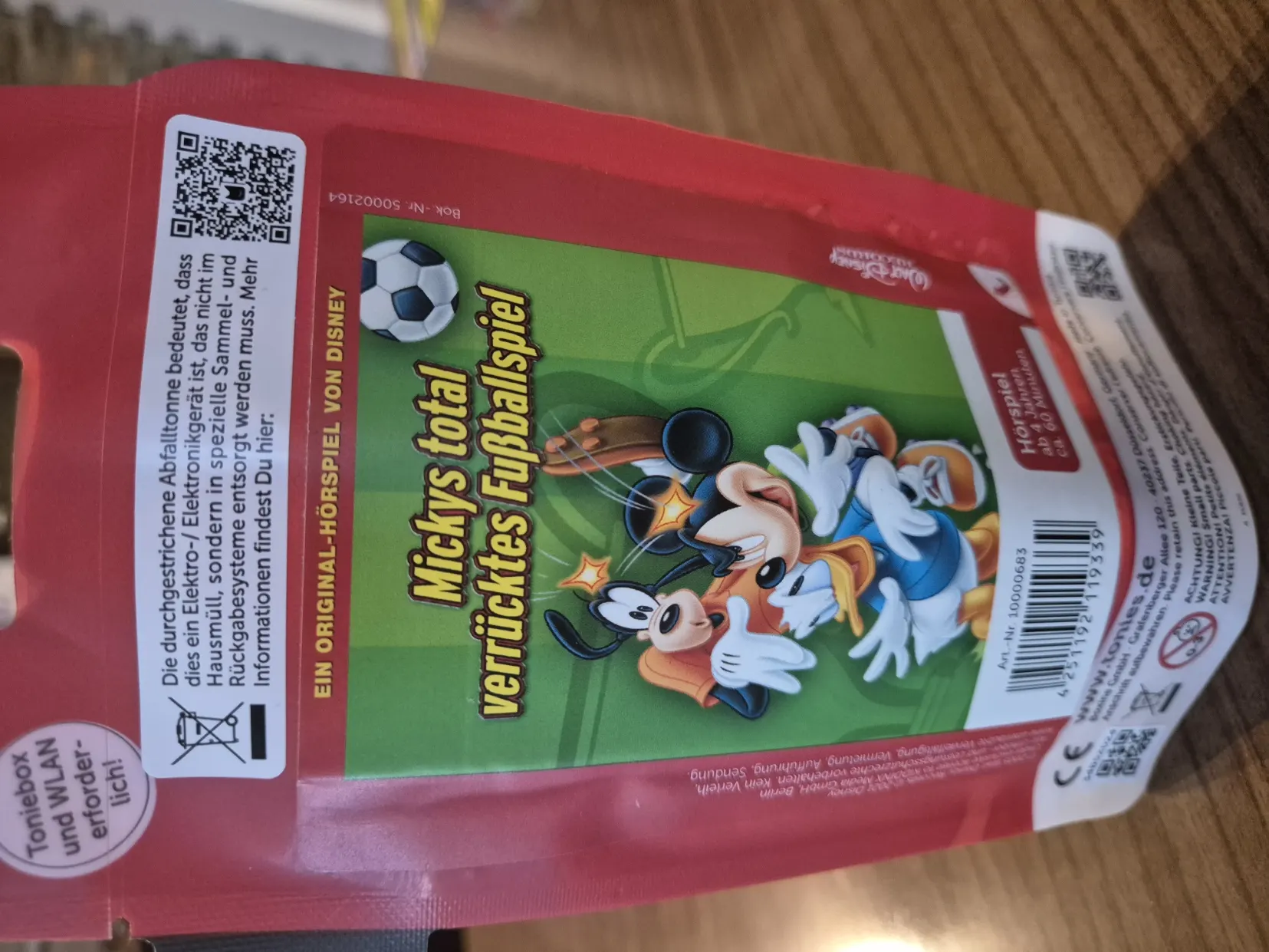 NEU - Tonie Micky Maus "Mickys total verrücktes Fußballspiel"