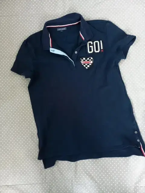 Tommy Hilfiger Polo Shirt Gr 164, Mädchen, navy, blau, Sommer