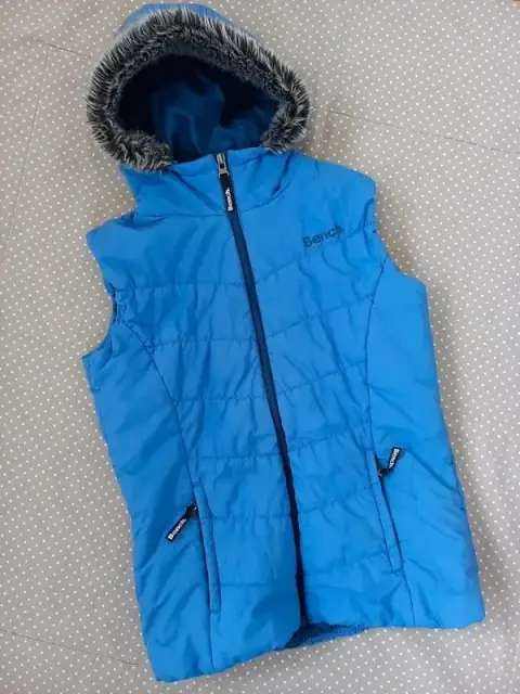 Bench Steppjacke Gr 164, Weste ärmellos, Mädchen, blau, Herbst