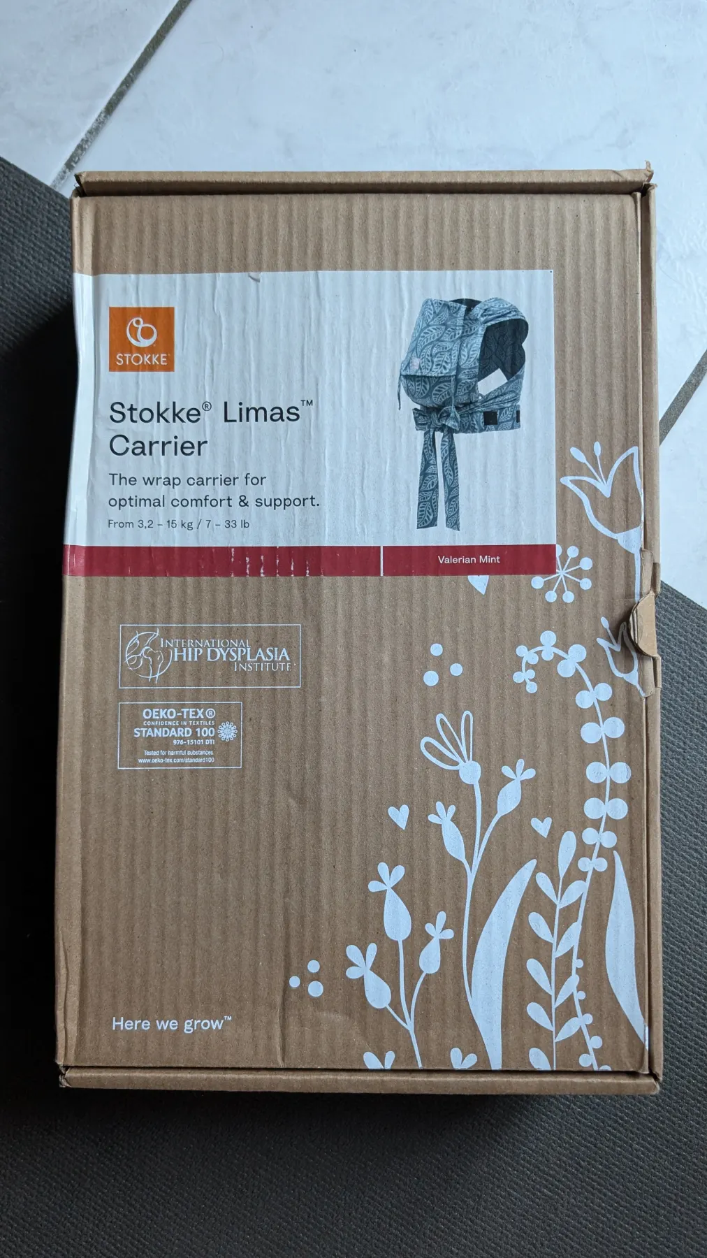 Babytrage Stokke Limas Valerian Mint, Trage