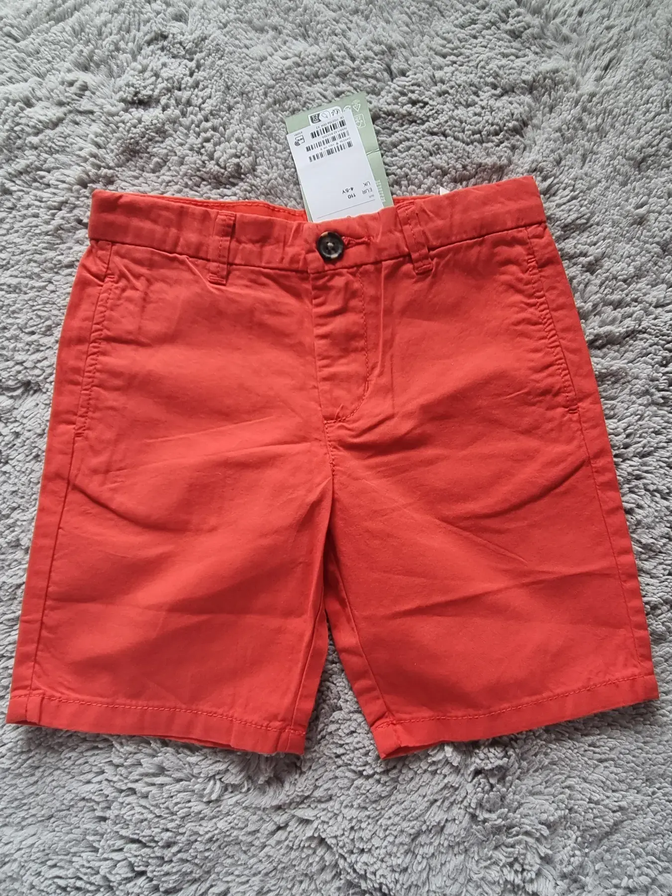 #172 korallrote Chino Sommer Shorts h&m gr. 110